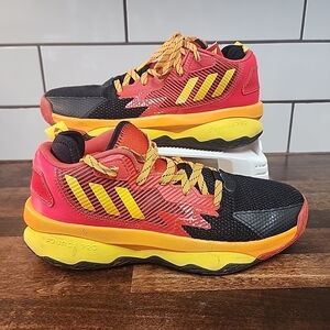 Adidas Men's Black, Red, and Yellow Athletic Shoes